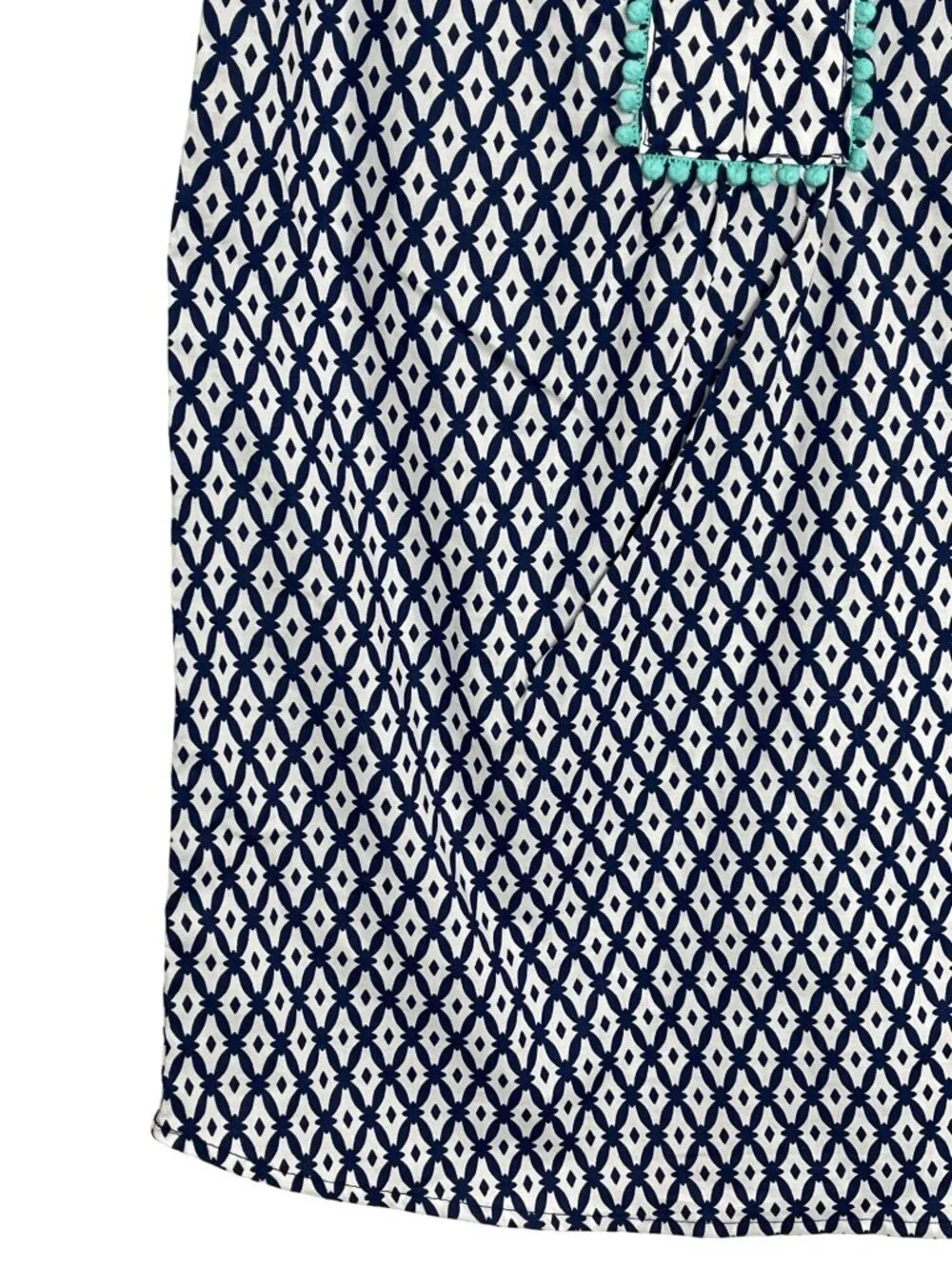 Carters Girls Dress Size 8 Blue White Print Sleeveless Cotton Summer NWT